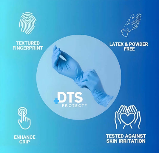 Dts Premium Disposable Powder-Free Nitrile Protective Gloves Feature