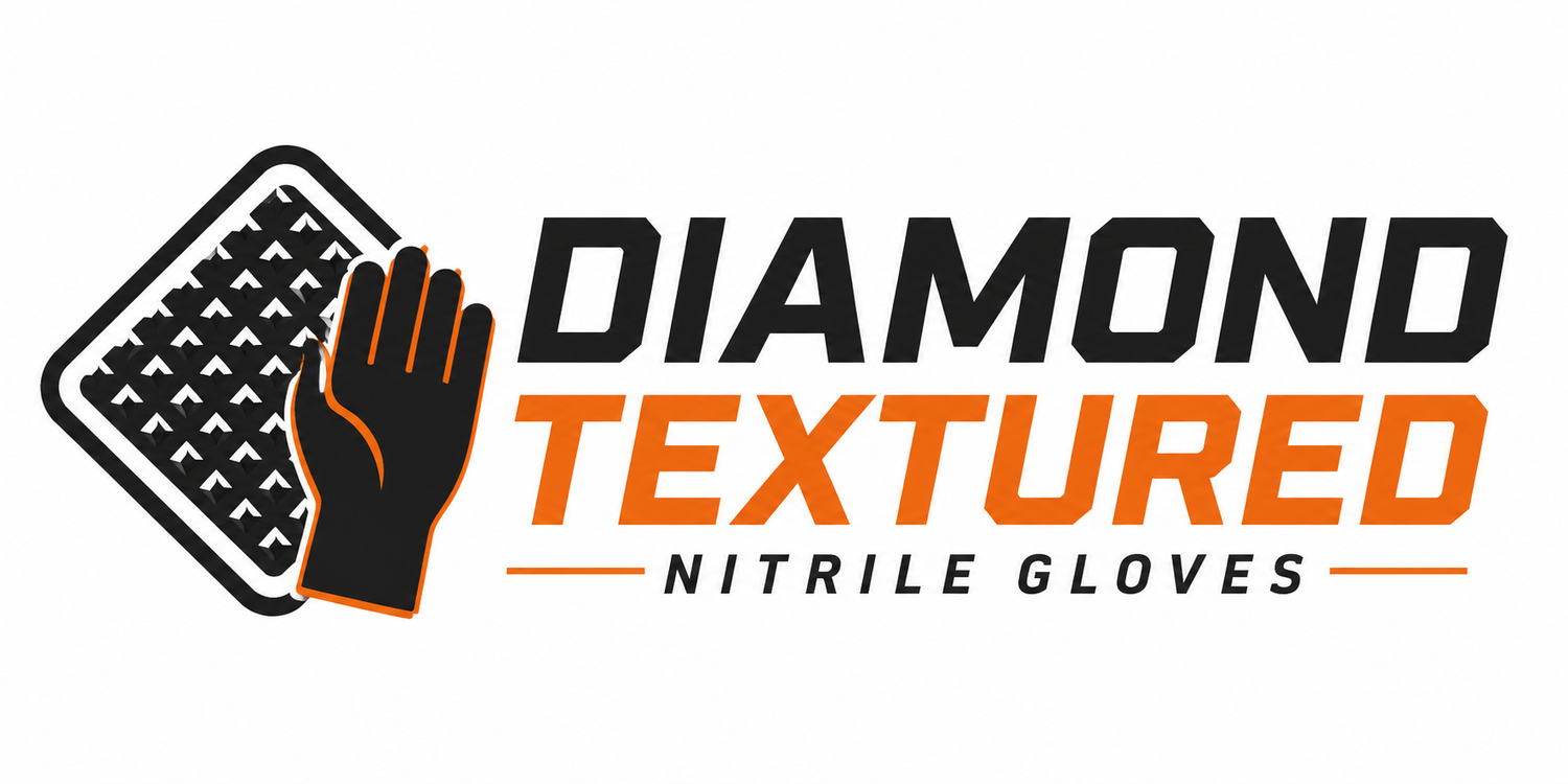 Diamond Textured Nitrile Gloves Diamond Textured Nitrile Gloves