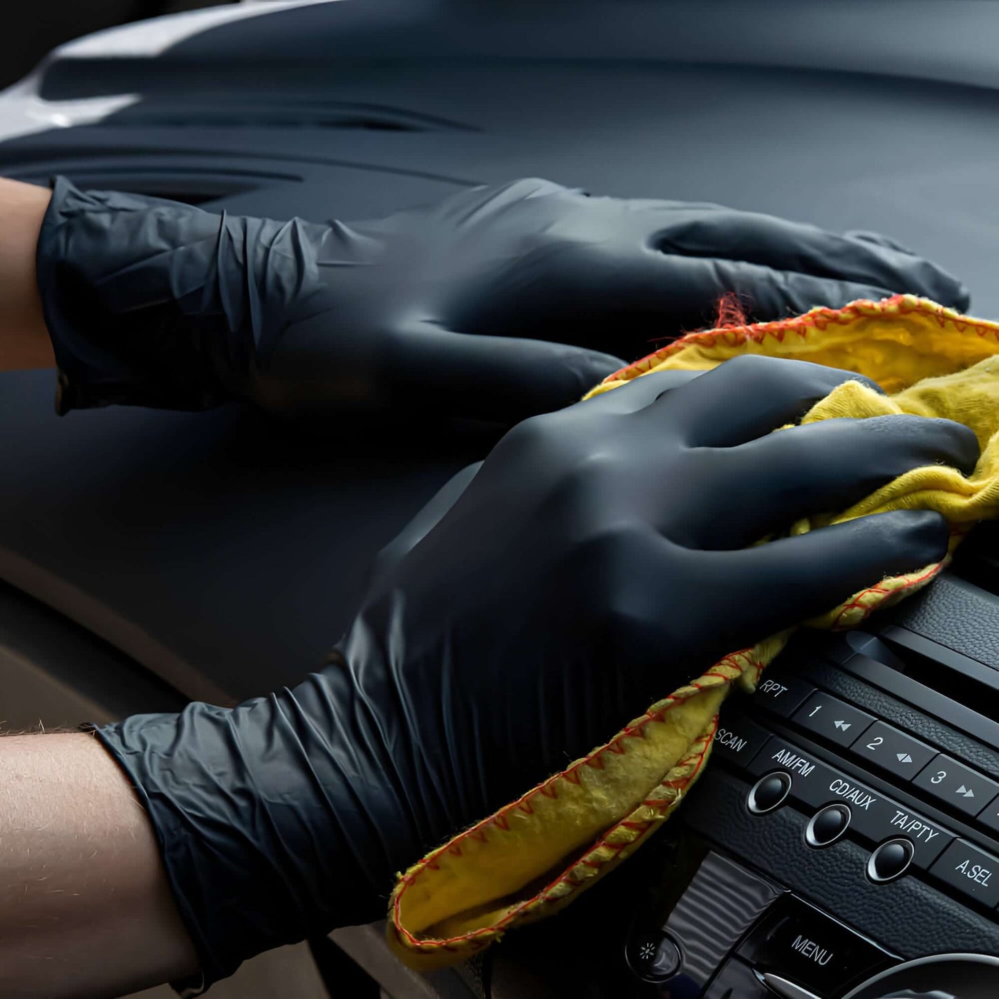 Mercator Nitrylex Black Nitrile Gloves - Box of 100 Black Nitrile Detailer 
