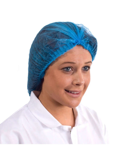 Disposable Mob Caps Hair Nets Food Hygiene & Medical Use Blue