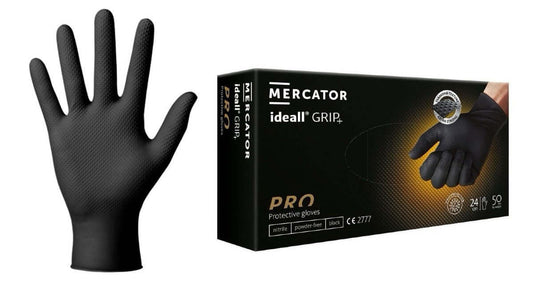 Mercator Grip+ Predator Premium Heavy Duty 5.2Mil Gloves on a white background