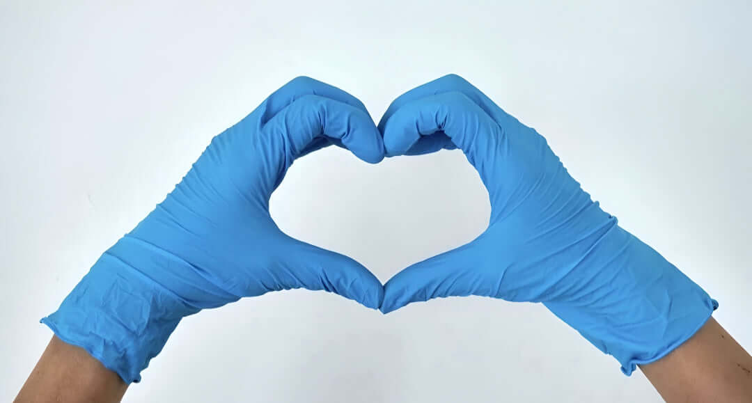 Dts Premium Disposable Powder-Free Nitrile Protective Gloves Love 